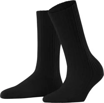 Уютные шерстяные носки-ботинки Falke, черный