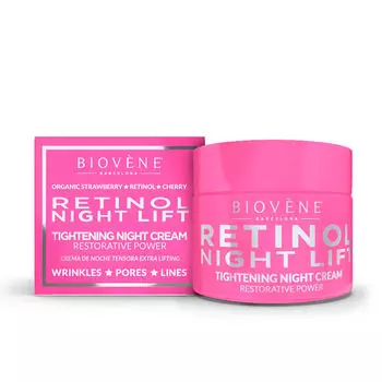 Увлажняющий крем для ухода за лицом Retinol night lift tightening night cream restorative power Biovene, 50 мл