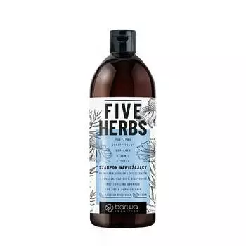 Увлажняющий шампунь 480мл Barwa,Five Herbs