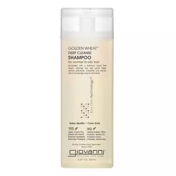 Увлажняющий шампунь Golden Wheat Deep Cleanse Shampoo Giovanni, 250 мл