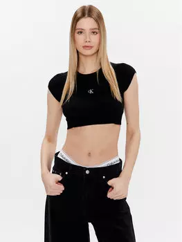 Узкая блузка Calvin Klein, черный