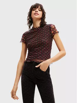 Узкая блузка Desigual, мультиколор