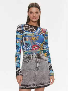 Узкая блузка Guess, мультиколор