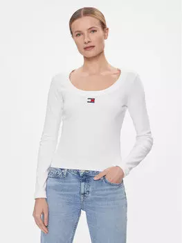 Узкая блузка Tommy Jeans, белый
