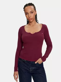 Узкая блузка Tommy Jeans, бургундия
