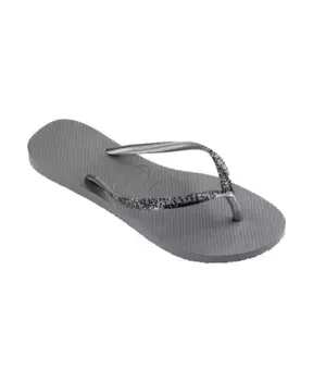 Узкие блестящие шлепанцы Havaianas, серый