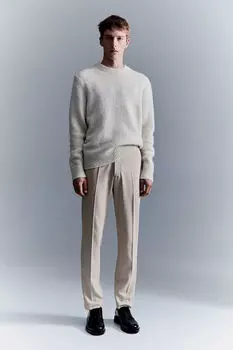Узкие брюки H&M, бежевый