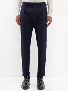 Узкие брюки из шерсти Paul Smith, синий