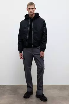 Узкие брюки-карго H&M, серый