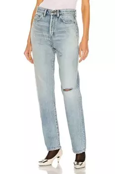 Узкие джинсы Saint Laurent, цвет Santa Monica Blue