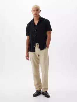 Узкие льняные брюки Gap, бежевый