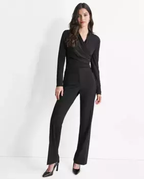 Узкие прямые женские брюки DKNY, черный