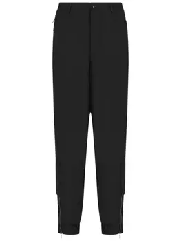 Узкие шерстяные брюки Emporio Armani, черный