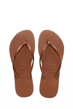 Узкие шлепанцы Havaianas, коричневый