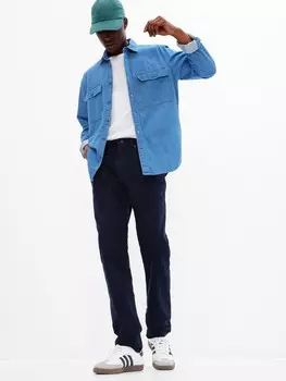 Узкие вельветовые брюки Gap, синий