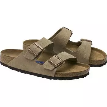 Узкие замшевые сандалии Arizona с мягкой стелькой женские Birkenstock, цвет Taupe Suede