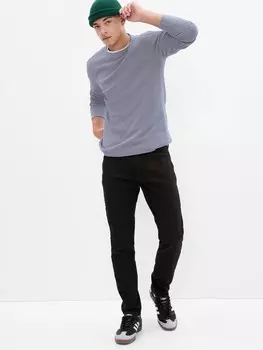 Узкие зауженные джинсы Gap, черный