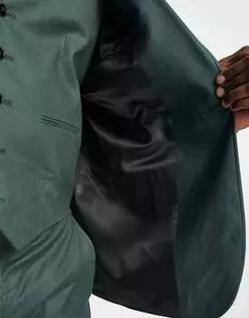 Узкий льняной пиджак ASOS