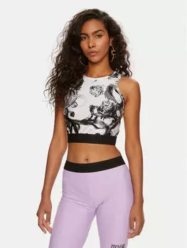 Узкий топ Versace Jeans Couture, белый