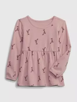 Узорчатый топ Gap, розовый