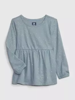 Узорчатый топ Gap, синий