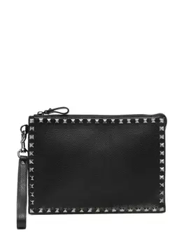 Клатч Valentino Garavani Rockstud кожаный с заклепками, черный