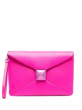 Valentino Garavani клатч Rockstud, розовый