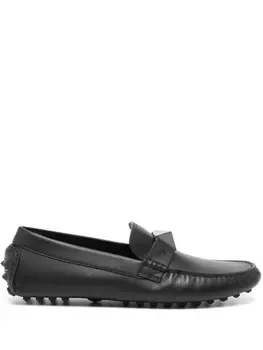 Valentino Garavani мокасины Rockstud, черный