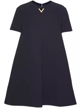 Valentino Garavani платье мини Strucutred Couture, синий