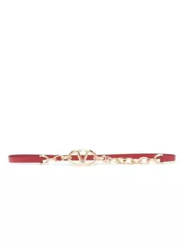 Valentino Garavani ремень кожаный VLogo Signature, красный