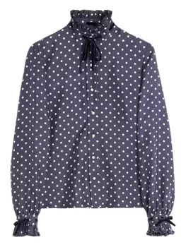 Valentino Garavani рубашка Plus de Pois, синий