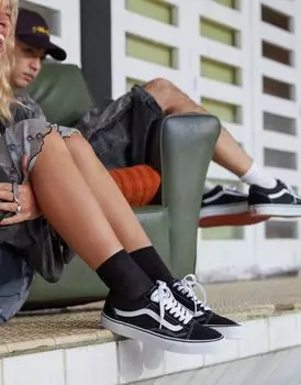 Vans – Classic Old Skool – Черно-белые кроссовки
