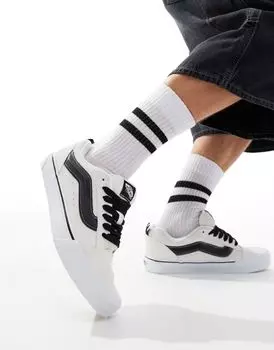 Vans - Knu Skool - Белые замшевые кроссовки