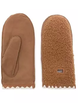 Варежки fluff с фестонами UGG, коричневый