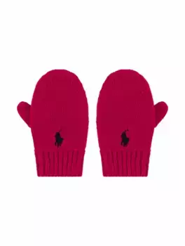 Варежки с логотипом Ralph Lauren, розовый