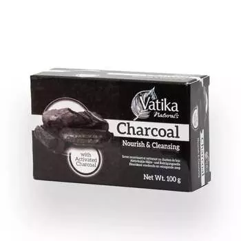 Vatika Dabur, Кусковое мыло с активированным углем, 100 г