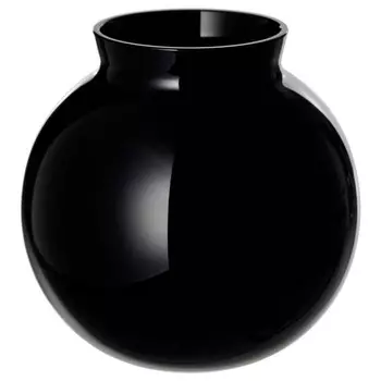 Ваза, черная, 10 см, KONSTFULL IKEA