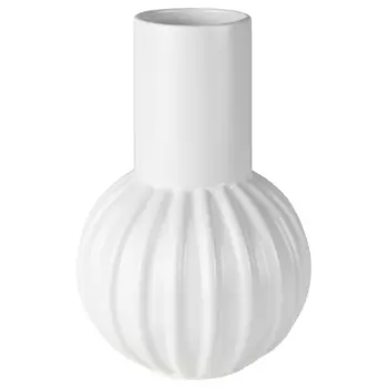 Ваза Ikea Skogstundra, 27 см, белый