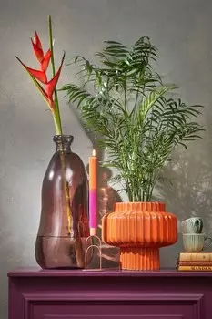 Ваза из переработанного стекла Mica Decorations, коричневый