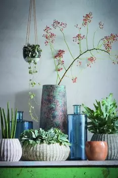 Ваза из переработанного стекла Mica Decorations, синий