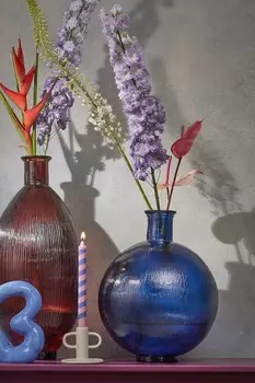Ваза из переработанного стекла Mica Decorations, синий