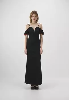 Вечернее платье Max Ruffle Maxi WAL G., цвет black/burnt orange