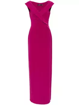 Вечернее платье с запахом Lauren Ralph Lauren, розовый