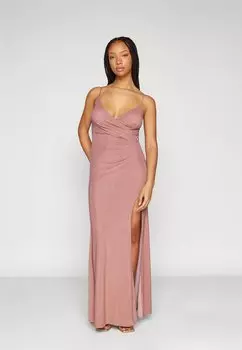 Вечернее платье Wrap Glitter Maxi WAL G., цвет mauve/pink