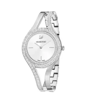 Вечные часы с браслетом из белого металла Swarovski, серебряный