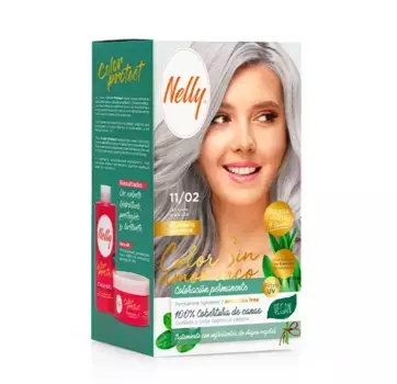 Веганский перманентный цвет волос Color Sin Amoniaco Aclarante Nelly, цвет gris plata