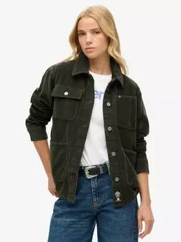 Вельветовая домашняя куртка Superdry, цвет Army Khaki