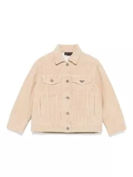 Вельветовая куртка Emporio Armani Kids, нейтральный цвет