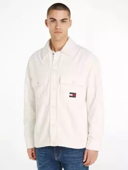 Вельветовая рубашка Tommy Jeans, белая