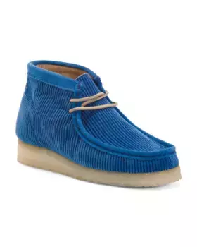 Вельветовые ботинки Wallabee Made In Portugal Clarks, синий